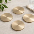 Brass Round Coaster Set – Brushed Finish 5 usd each