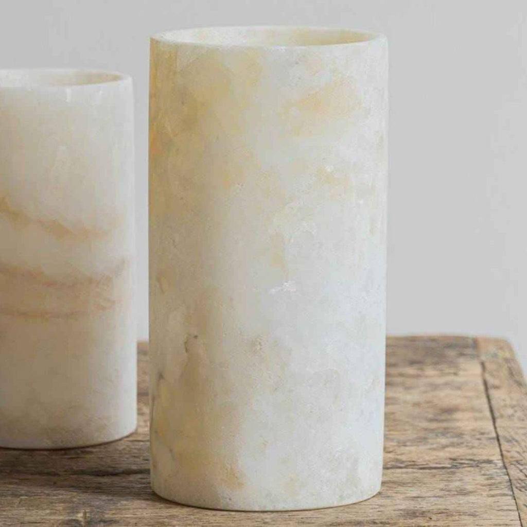 Rustic Alabaster Handmade Tea Light Candle Holders Custom Shapes Sizes White Jars Home Decoration From Indian Factory Wholesale