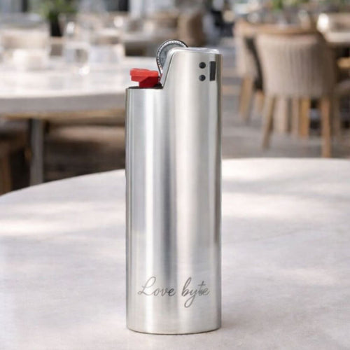 Brass Waterproof Eco-Friendly Engraved Cigarette Lighter Case Custom Metal Style Luxury Cover Chain OEM ODM Factory Wholesale - Silver
