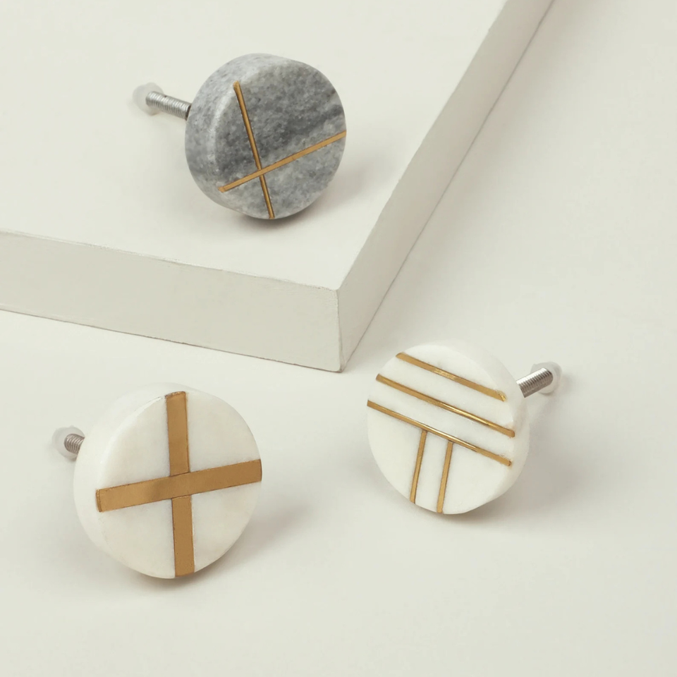 Eco-Friendly Luxury Design Handmade Marble Cabinet Knobs & Drawer Pulls for Bedroom Kitchen Furniture