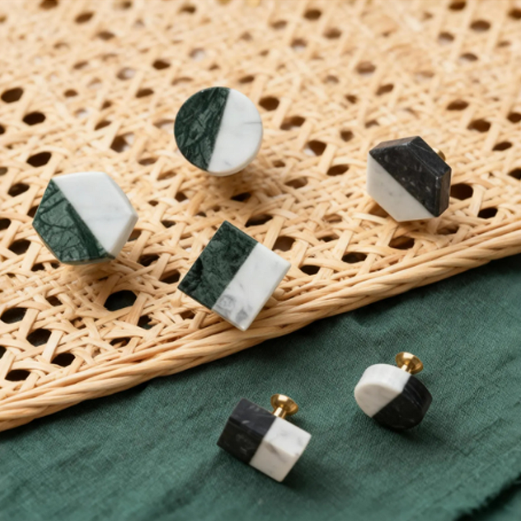 Eco-Friendly Luxury Design Handmade Marble Cabinet Knobs & Drawer Pulls for Bedroom Kitchen Furniture