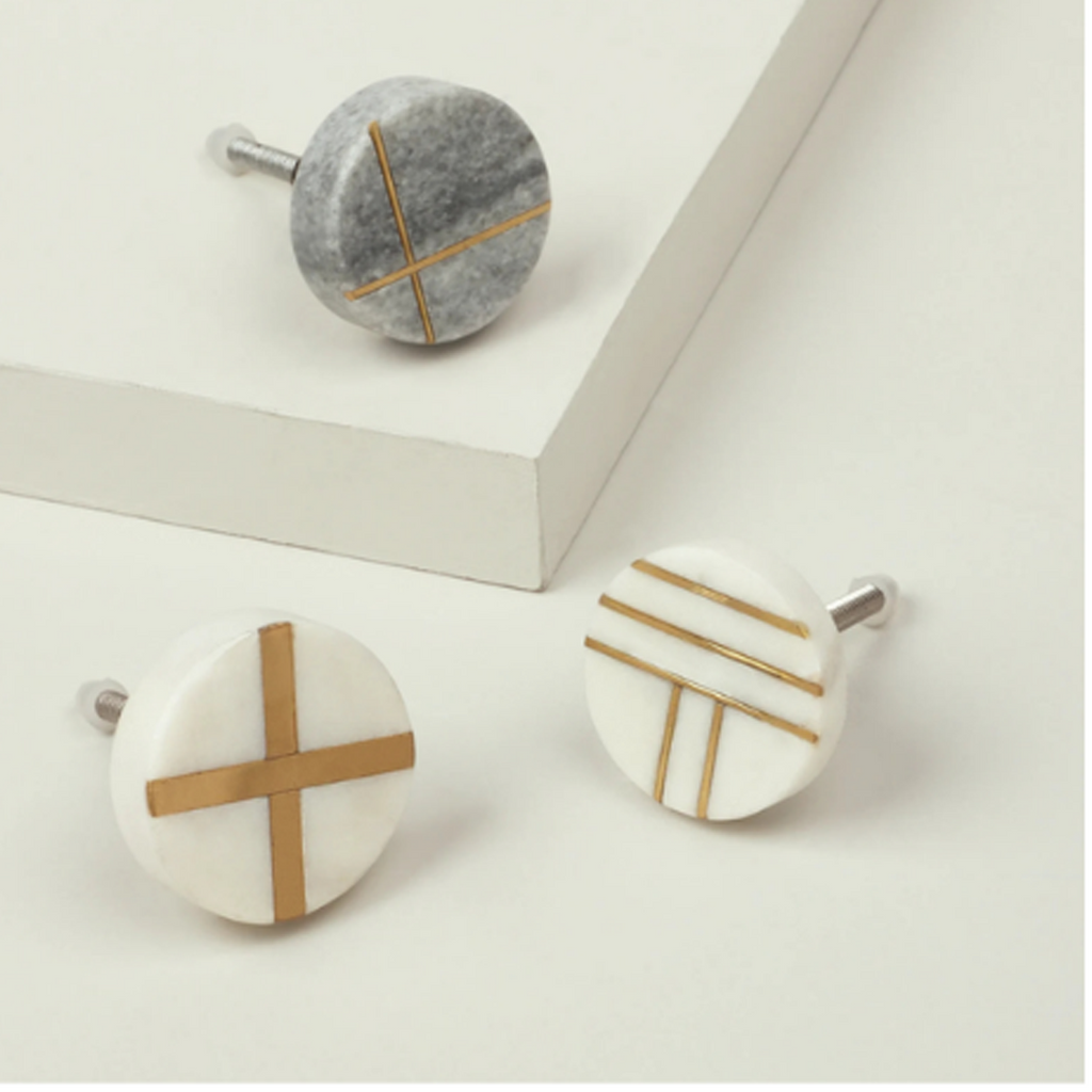 Eco-Friendly Luxury Design Handmade Marble Cabinet Knobs & Drawer Pulls for Bedroom Kitchen Furniture