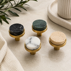 Eco-Friendly Luxury Design Handmade Marble Cabinet Knobs & Drawer Pulls for Bedroom Kitchen Furniture