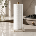 Luxury Eco-Friendly Paper Towel Holder Stand Brass Rod Organizer