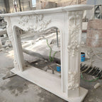 Classic Marble Fireplace Mantel Elegant Handmade Carved Stone Surround Premium Finish Factory Direct Wholesale Global Export
