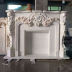 Classic Marble Fireplace Mantel Elegant Handmade Carved Stone Surround Premium Finish Factory Direct Wholesale Global Export