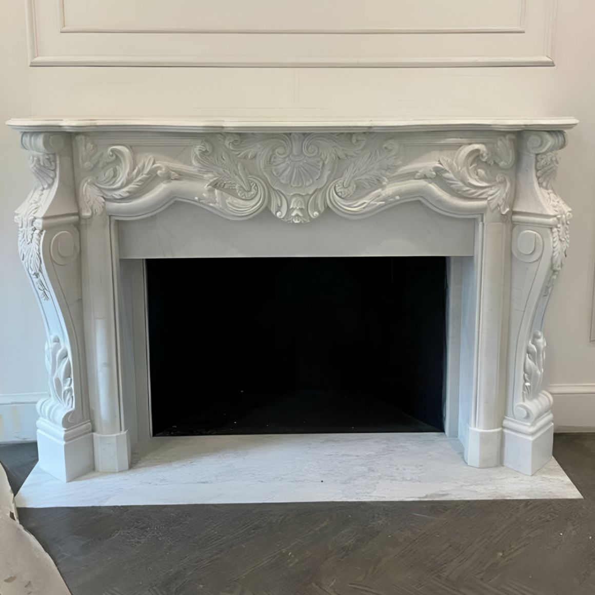 Classic Marble Fireplace Mantel Elegant Handmade Carved Stone Surround Premium Finish Factory Direct Wholesale Global Export