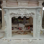 Classic Marble Fireplace Mantel Elegant Handmade Carved Stone Surround Premium Finish Factory Direct Wholesale Global Export