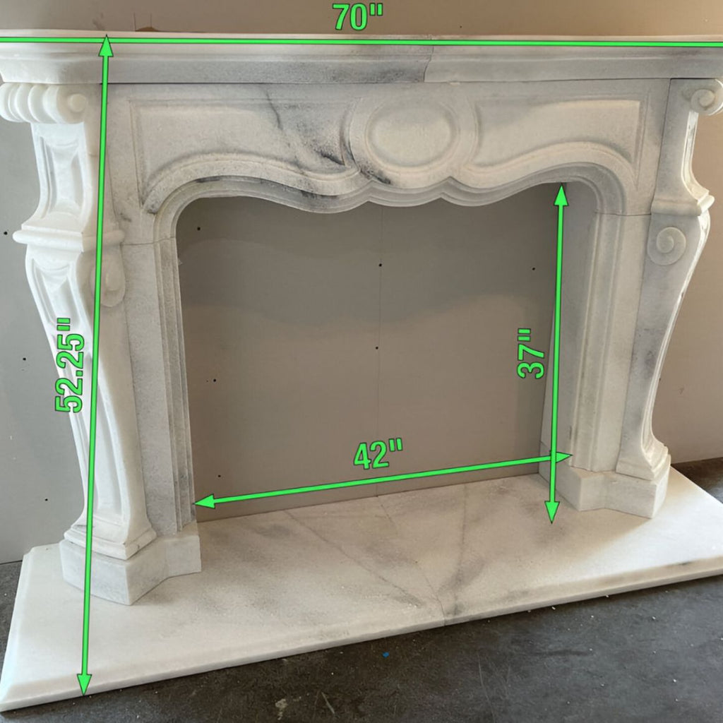 Classic Marble Fireplace Mantel Elegant Handmade Carved Stone Surround Premium Finish Factory Direct Wholesale Global Export