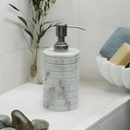 Wholesale High Quality Marble Automatic and Manual Soap Dispensers with Modern Design Refillable Custom Logo for Bathroom Use