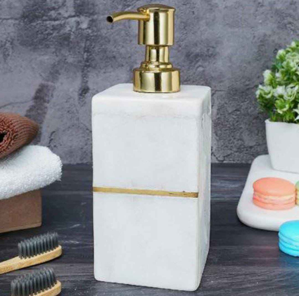 Wholesale High Quality Marble Automatic and Manual Soap Dispensers with Modern Design Refillable Custom Logo for Bathroom Use
