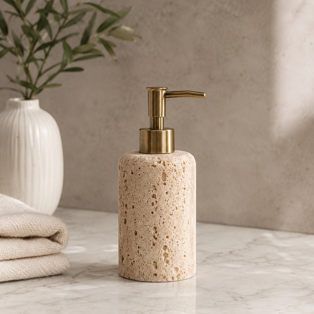 Wholesale High Quality Marble Automatic and Manual Soap Dispensers with Modern Design Refillable Custom Logo for Bathroom Use