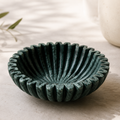 Natural Green Marble Fluted Decorative Bowl