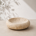 Natural Travertine Stone Organic Decorative Bowl
