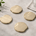Organic Shape Brass Coaster Set  5 usd per piece