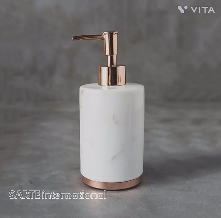 Wholesale High Quality Marble Automatic and Manual Soap Dispensers with Modern Design Refillable Custom Logo for Bathroom Use