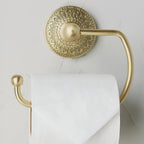 Luxury Eco-Friendly Paper Towel Holder Stand Brass Rod Organizer