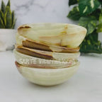 Natural Green Onyx BPA Free Disposable Luxury Handmade Stone Carved Heat Resistant Double Walled Eco-Friendly Decorative Serving