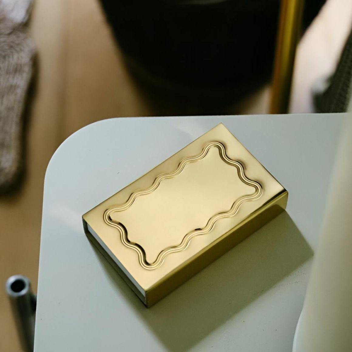 Premium Quality Safety Brass Matchbox Sleeve Holder Cover Customized Color Logo Durable Eco-Friendly Design Bulk Supply Low - Gold